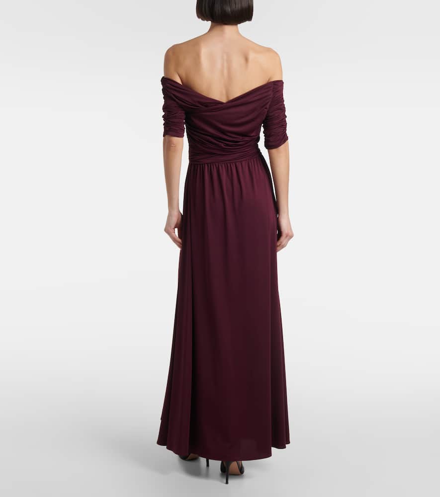Charlotte ruched jersey midi dress