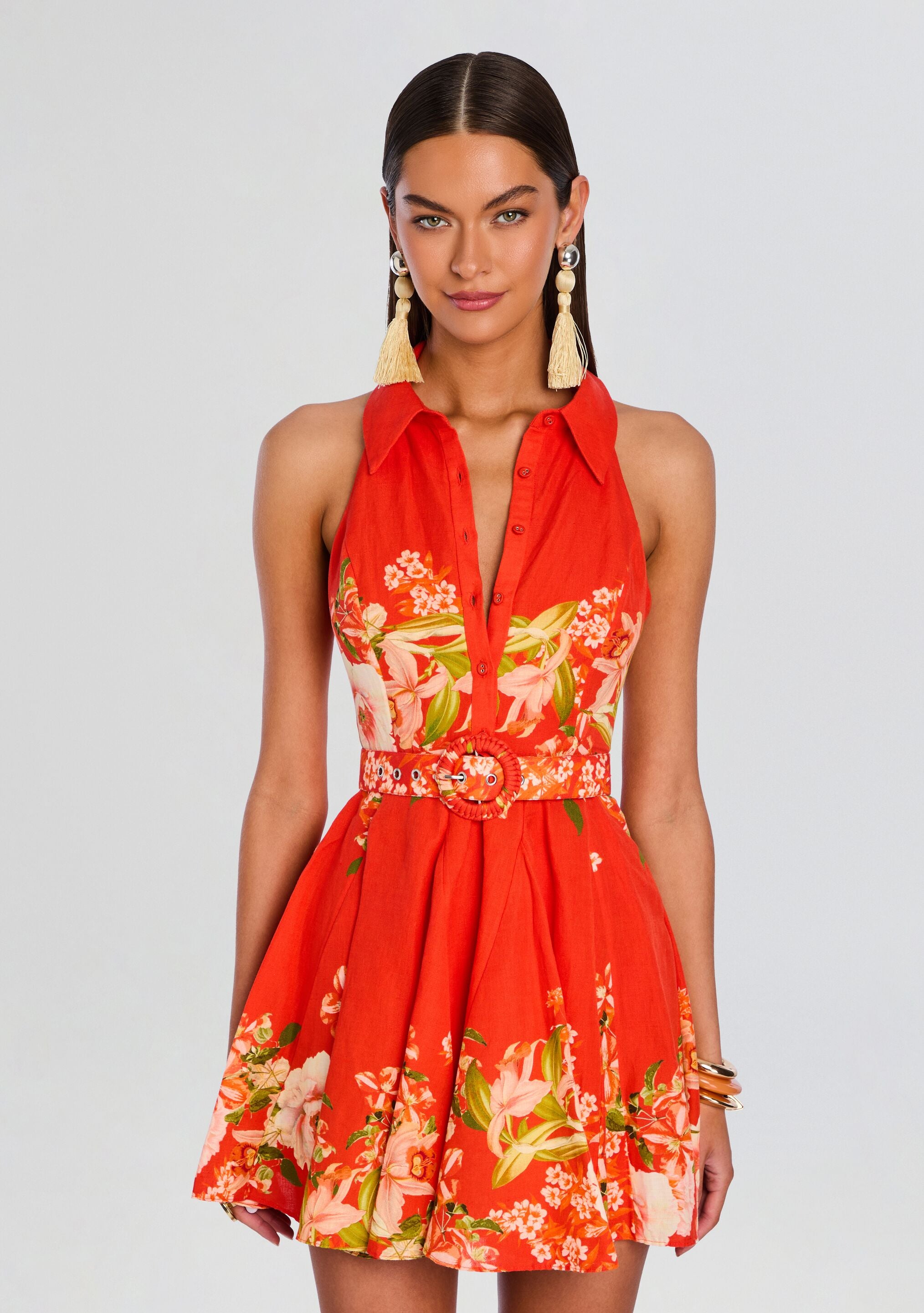 Hibi Short Dress With Belt Buckle