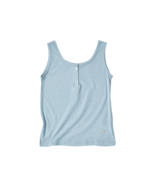 W FLOWER BUTTON SLEEVELESS