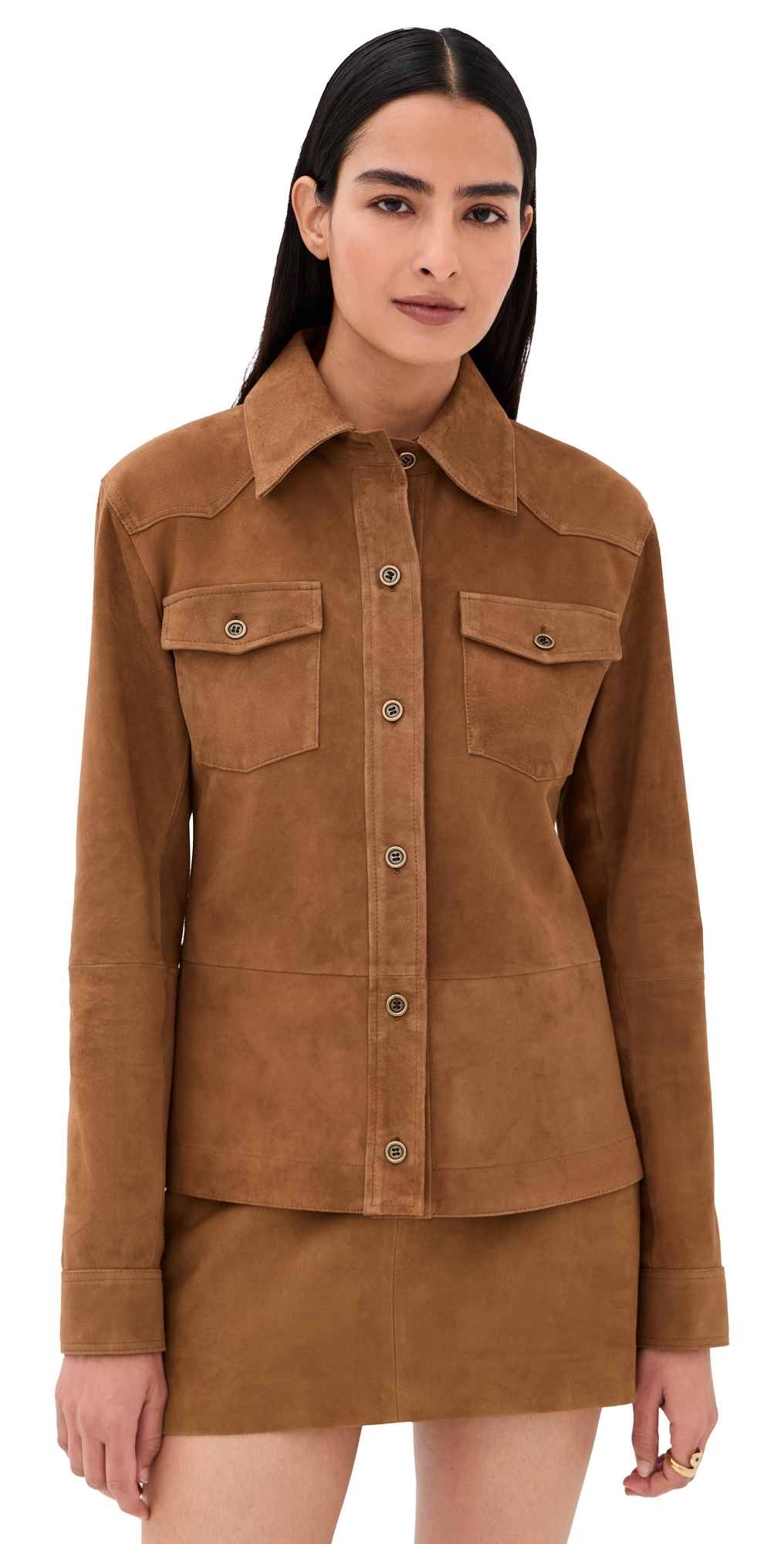 FAYE Goat Suede Jacket Whiskey