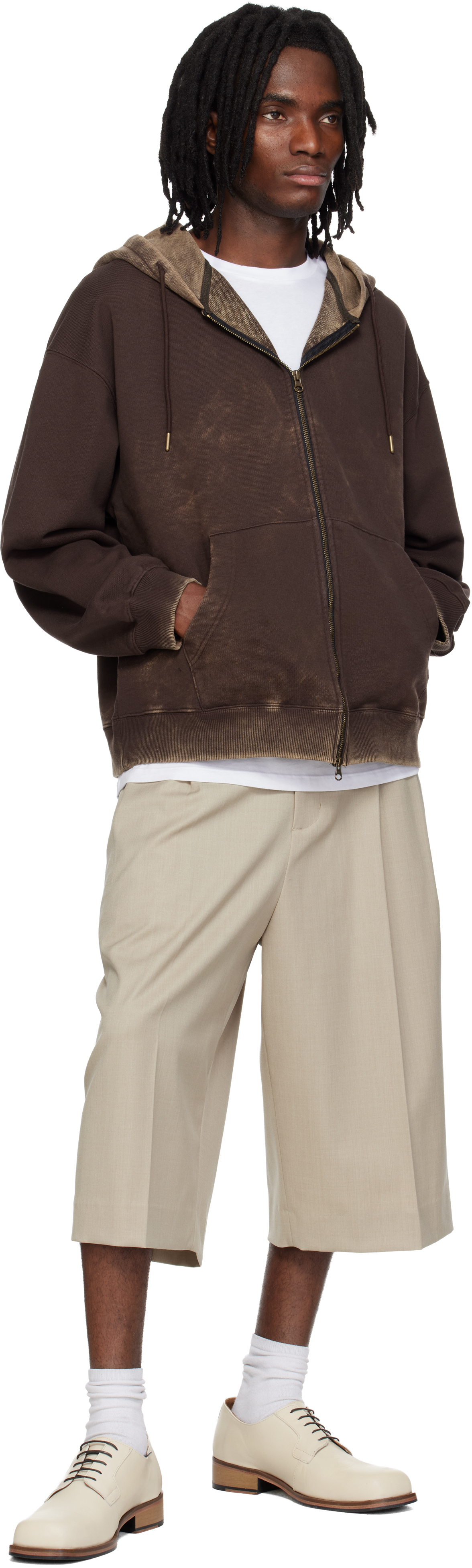 Brown Dusk Zip Up Hoodie