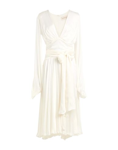 Woman Midi dress Off white Size 8 Silk