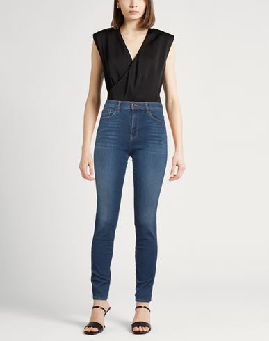 Woman Jeans Blue Size 27 Cotton, Lyocell, Elastomultiester, Elastane