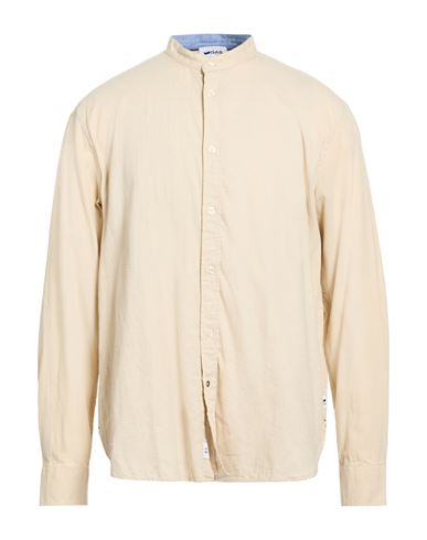 Man Shirt Beige Size XXL Cotton, Linen