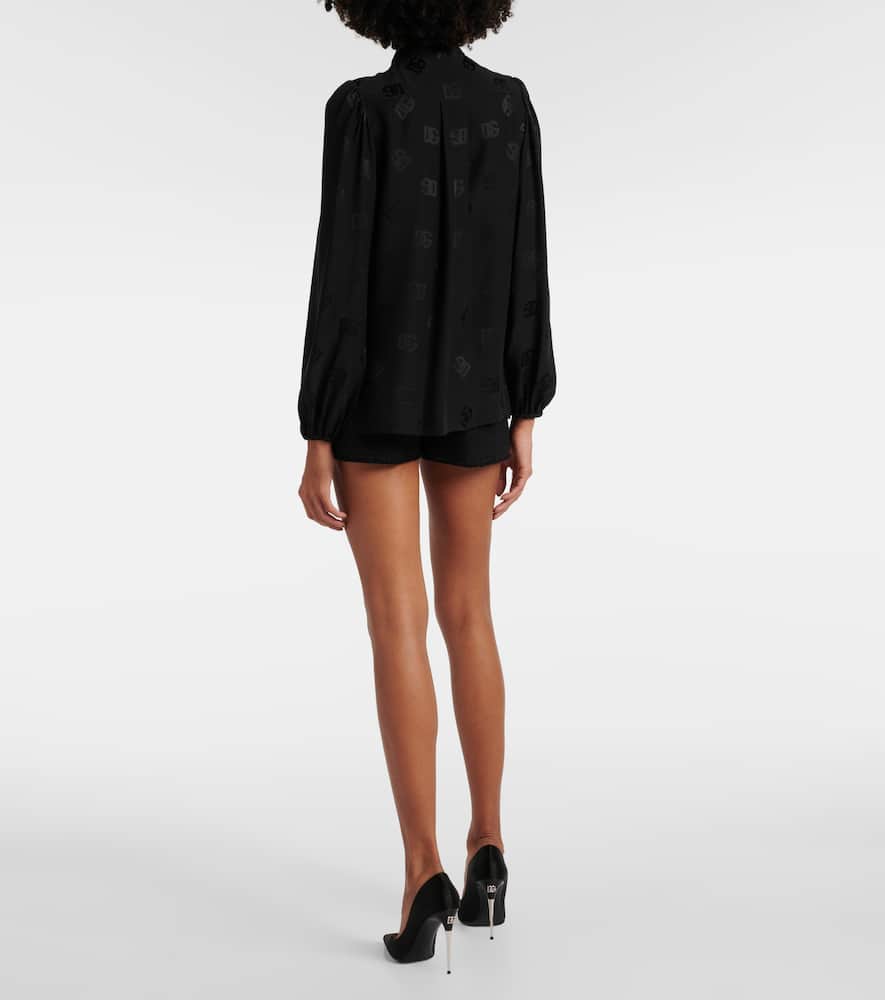 DG bow-detail silk blouse