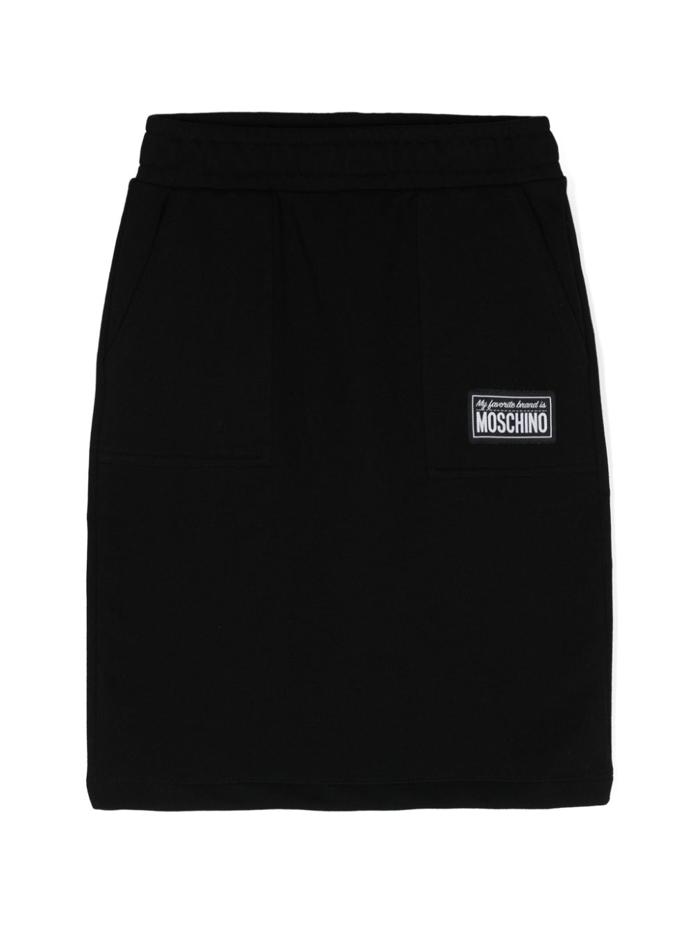 Mid-rise cotton skirt - Black