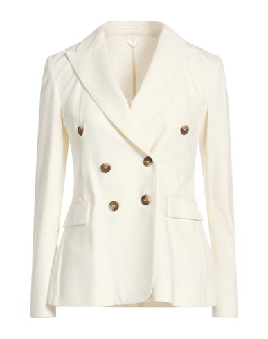 Woman Blazer White Size 4 Viscose, Polyamide, Elastane