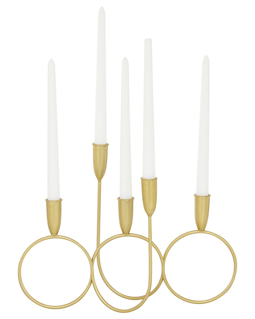 CosmoLiving by Cosmopolitan Cosmoliving By Cosmopolitan Contemporary Solid Metal Candelabra