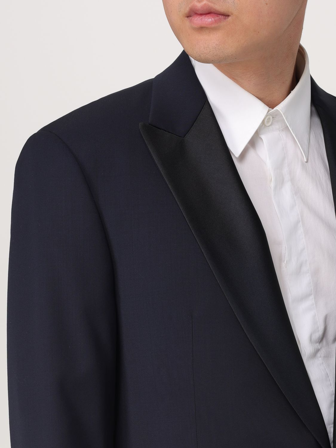 Single-breasted virgin wool suit - Black