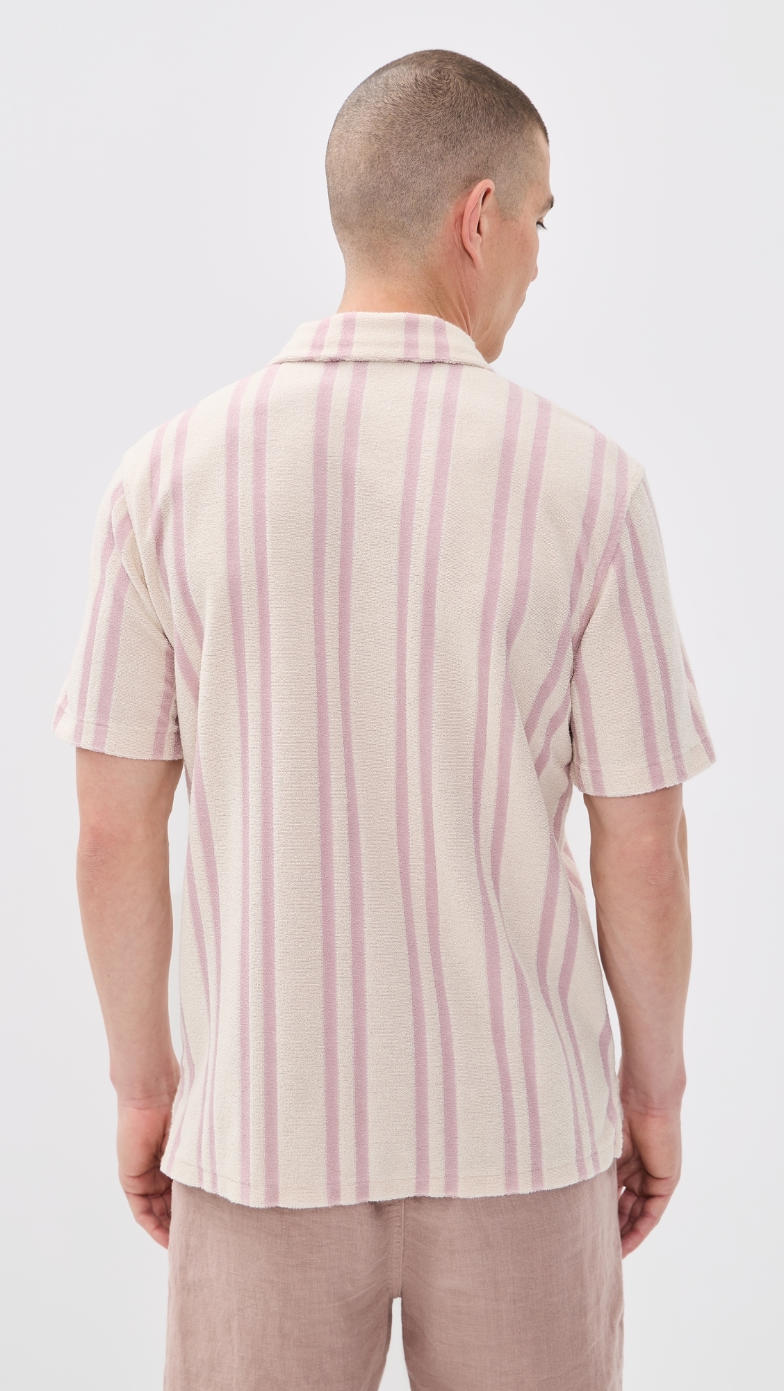 Cabana Towel Terry Shirt Pink Springs Stripe