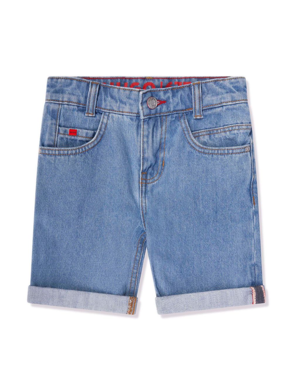 677 mid-rise denim shorts - Blue