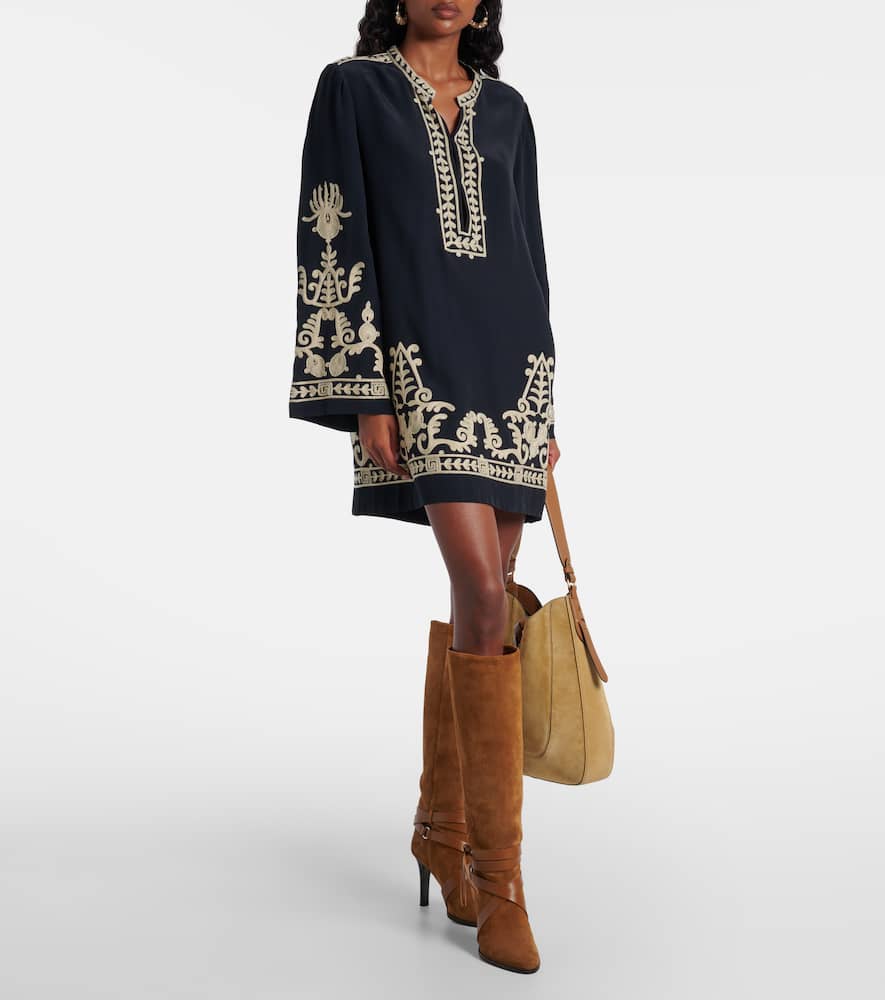 Fadeli embroidered crêpe tunic