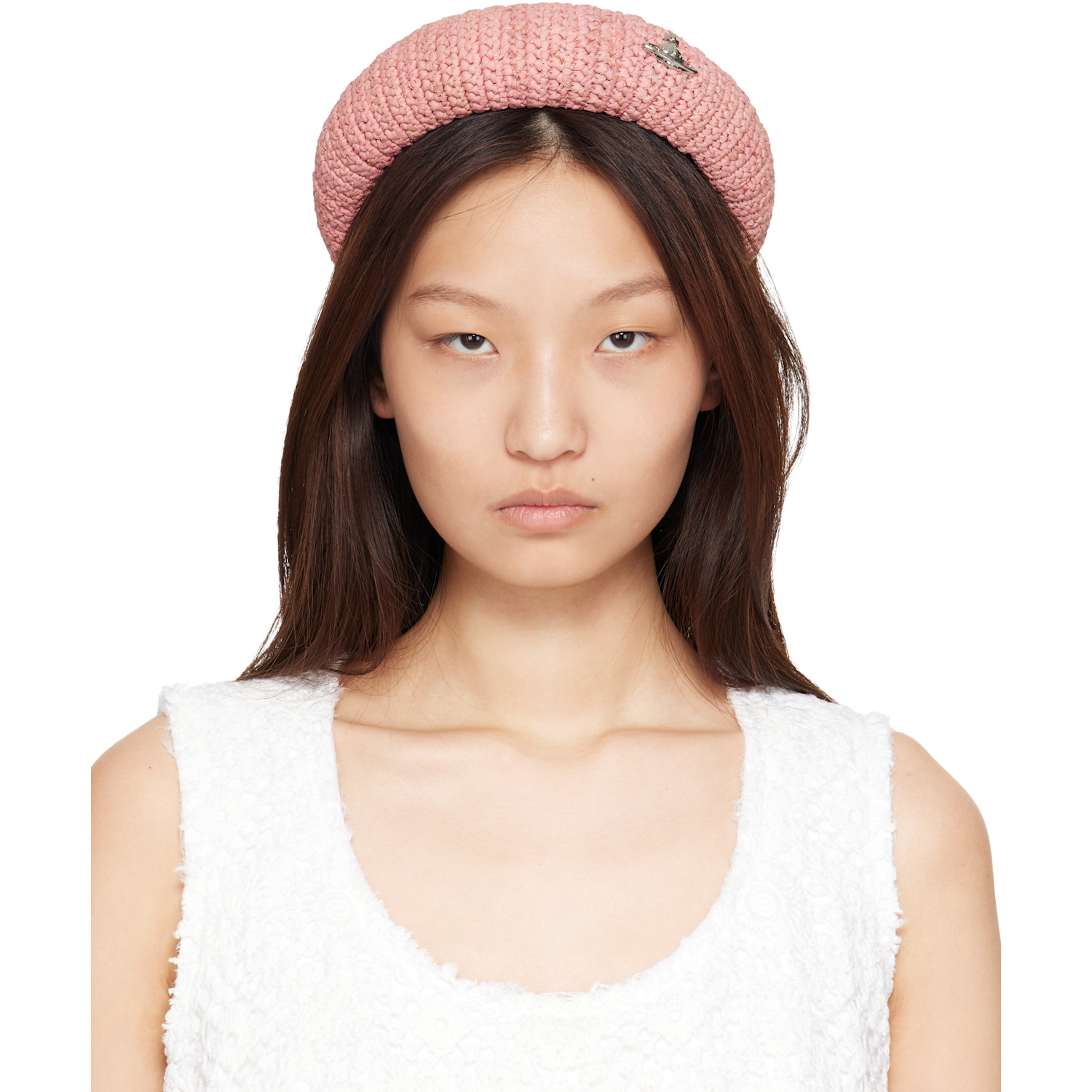 Pink Raffia Headband