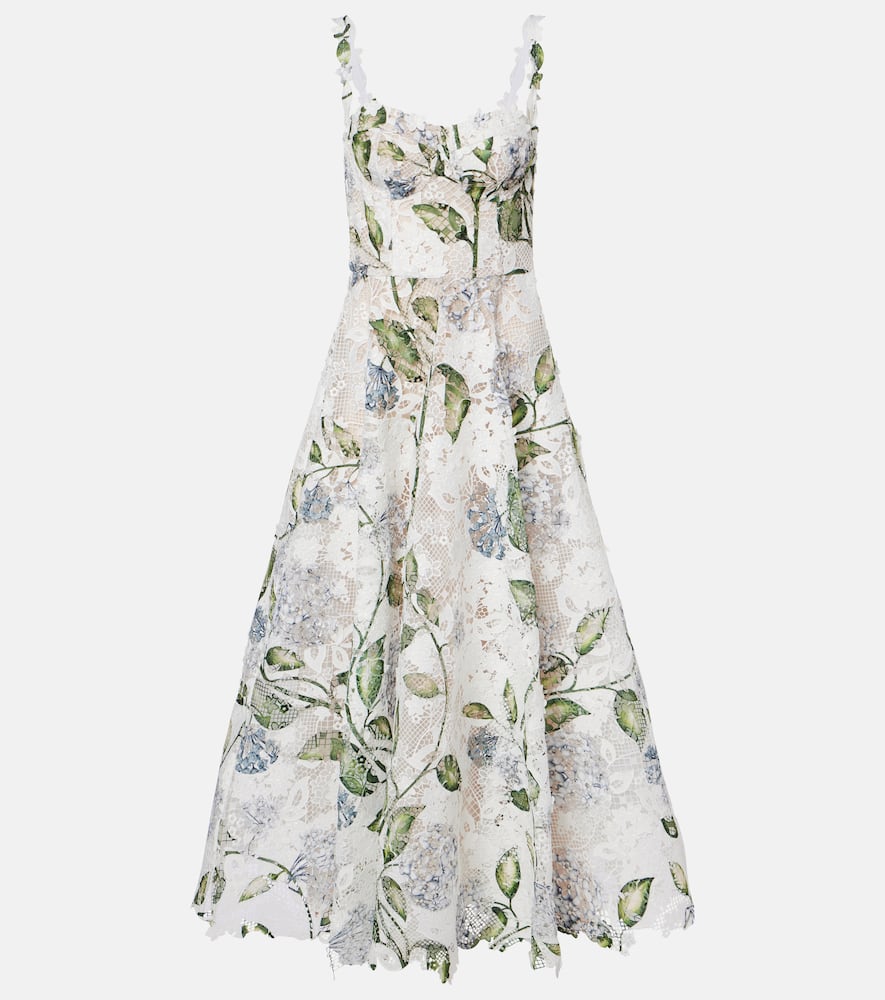 Floral bustier gown