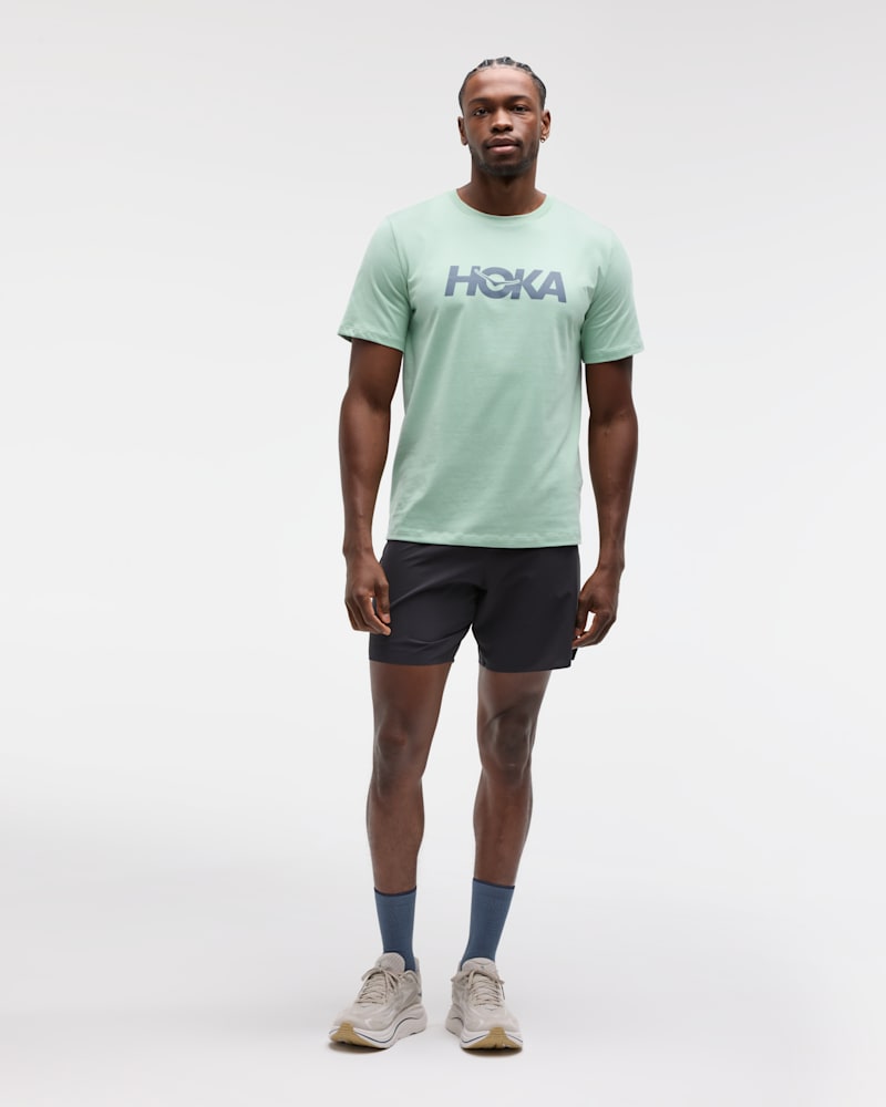 HOKA Men's Core Logo CTN SS Tee Shirt in Sage