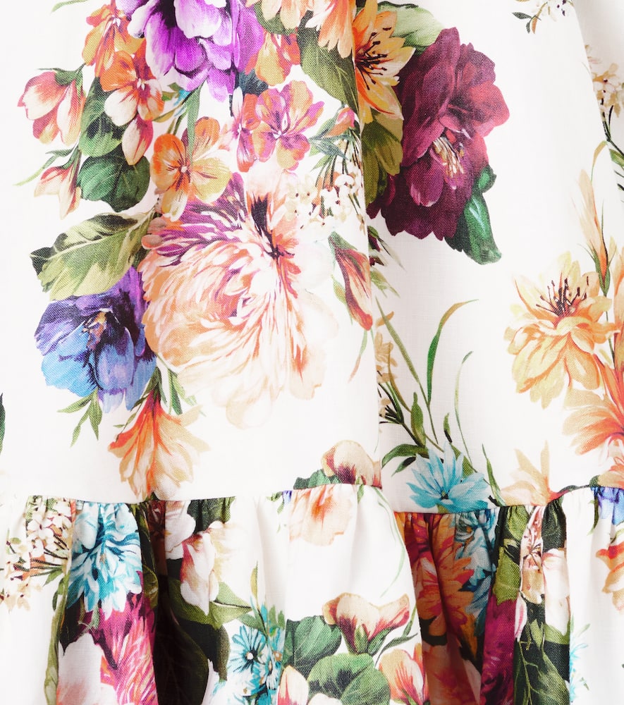 Floral linen dress