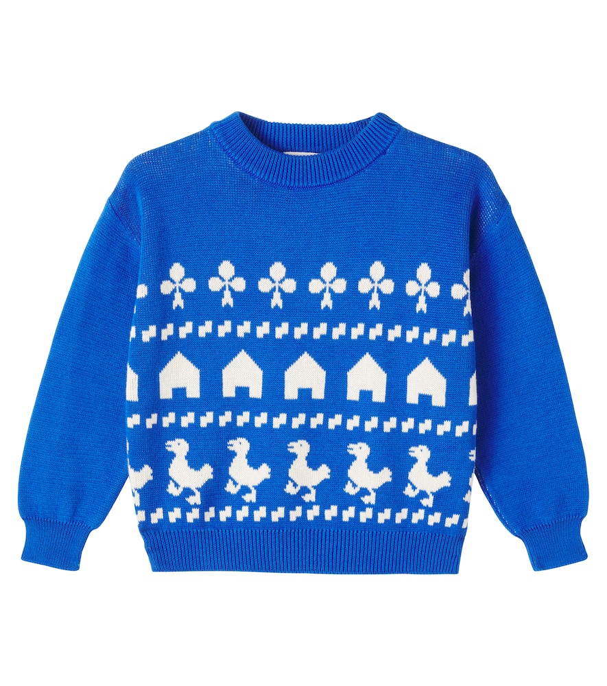 Farm cotton jacquard sweater