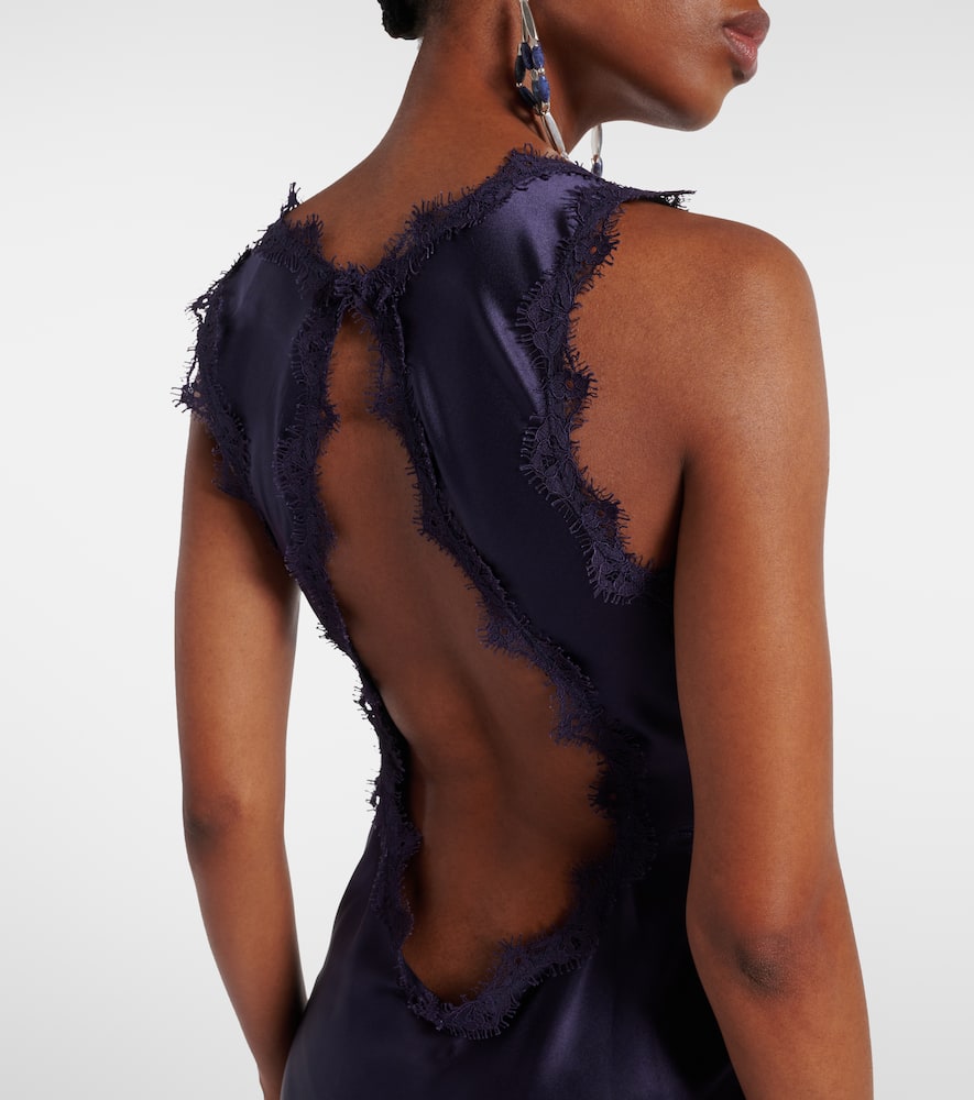 Jadelia silk-blend satin midi dress