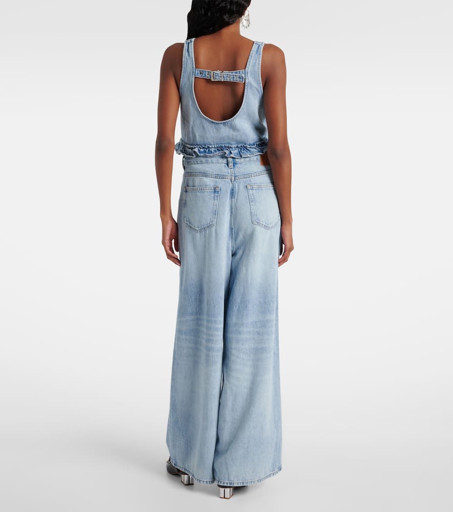 Mid-rise wide-leg jeans