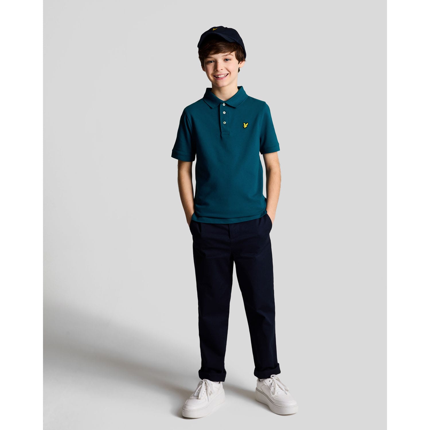 Lyle And Scott Juniors Effen Jongens Poloshirt in Navy