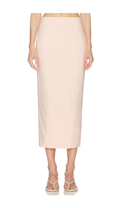 Camila Coelho Aurora Midi Skirt in Pink. XXS. Also in XS, S, M