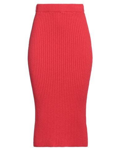 Woman Midi skirt Coral Size ONESIZE Cotton, Acrylic