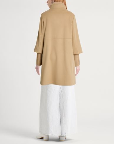 Woman Coat Sand Size 2 Virgin Wool
