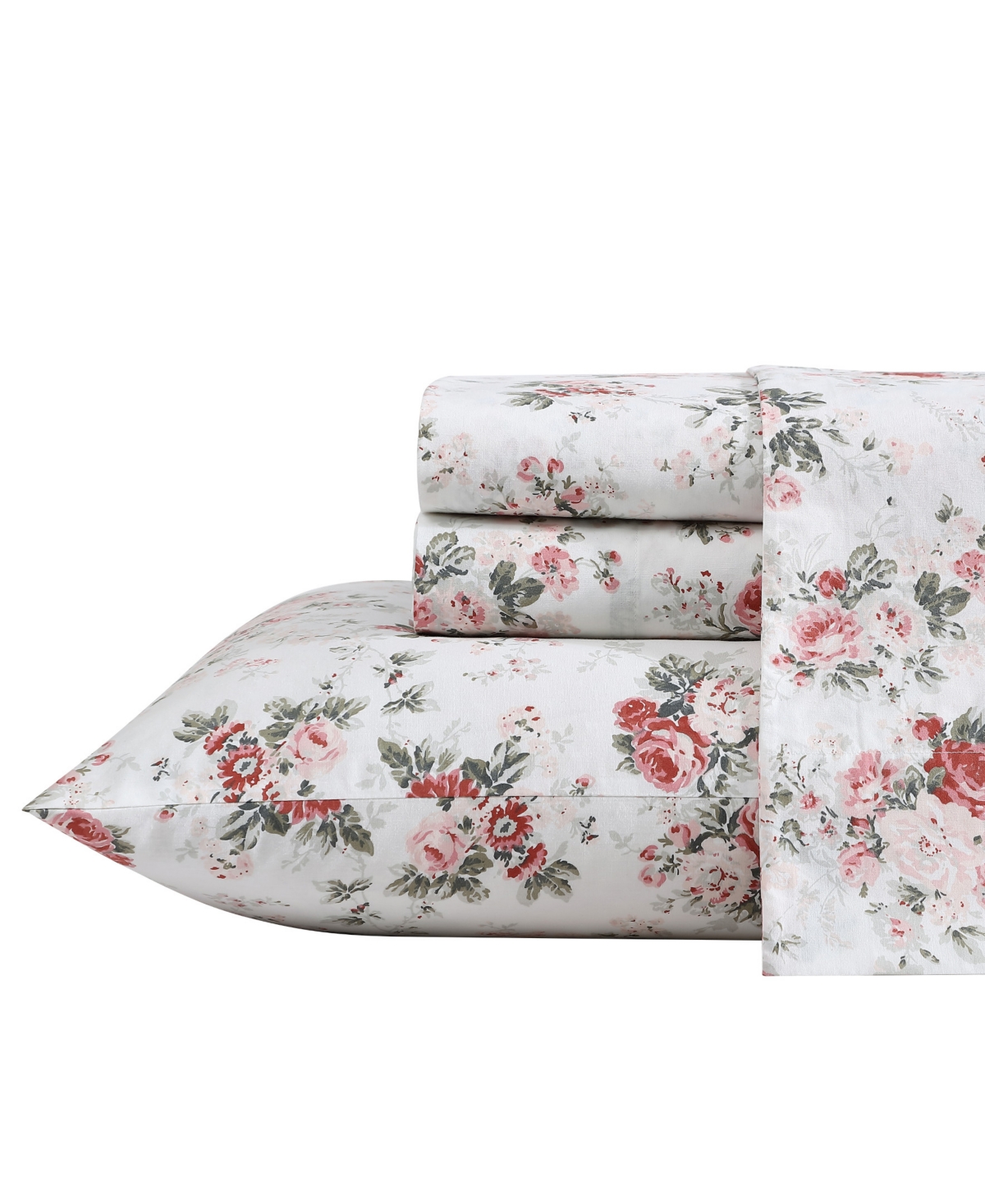 Cotton Percale 3-Pc. Sheet Set, Twin - Ashfield Rose Pink
