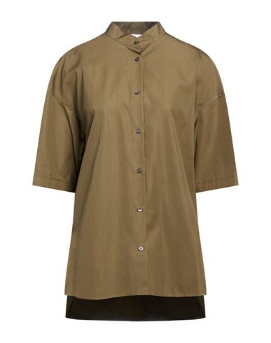 Woman Shirt Khaki Size 6 Cotton