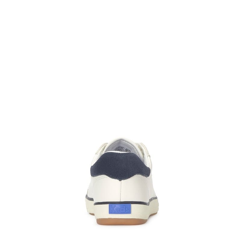 Women's Center III Leather Lace Up Medium/Wide Sneakers (Snow White/Navy)
