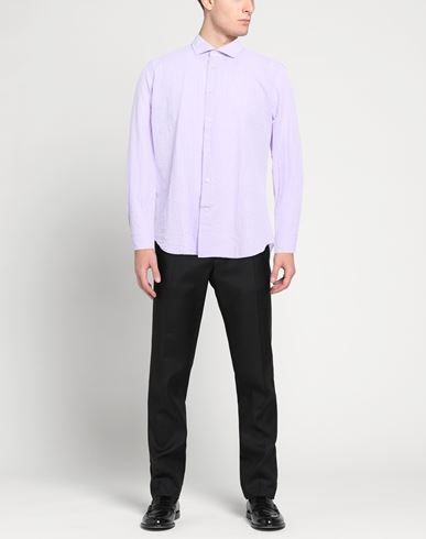 Man Shirt Lilac Size 16 ½ Cotton, Linen