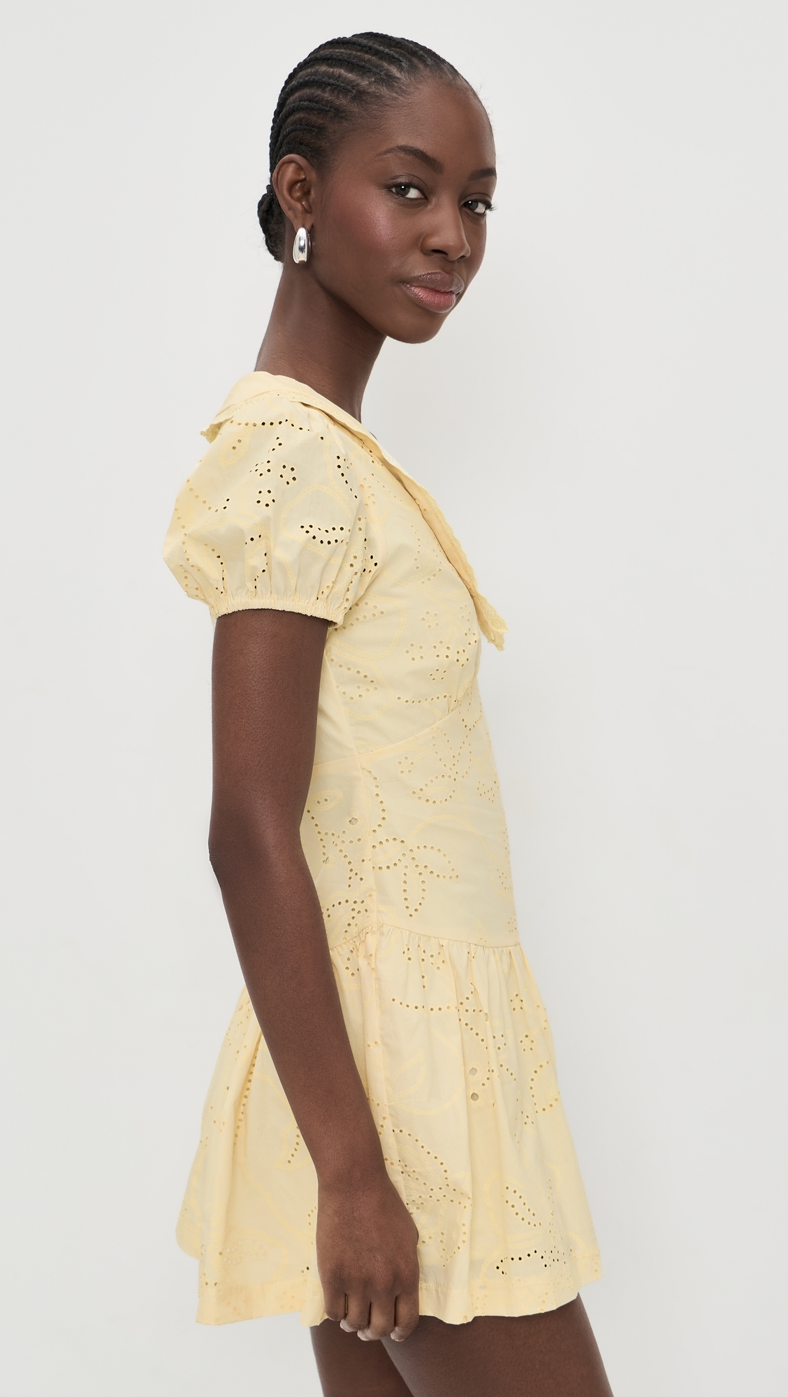 Short Sleeve Mini Dress Yellow