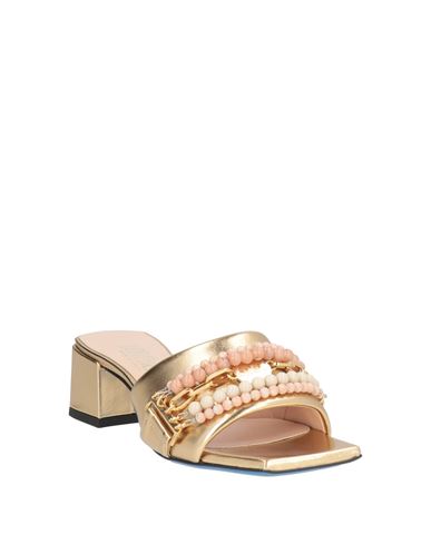 Woman Sandals Gold Size 5 Leather