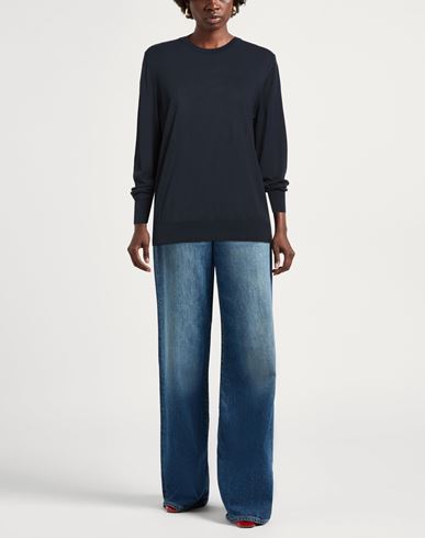 The Fine Essentials Woman Sweater Midnight blue Size 10 Cotton