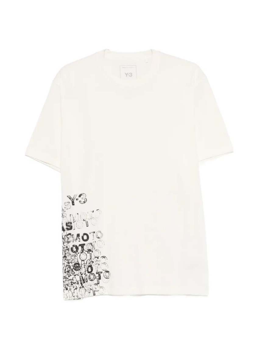White Crewneck Printed T-Shirt
