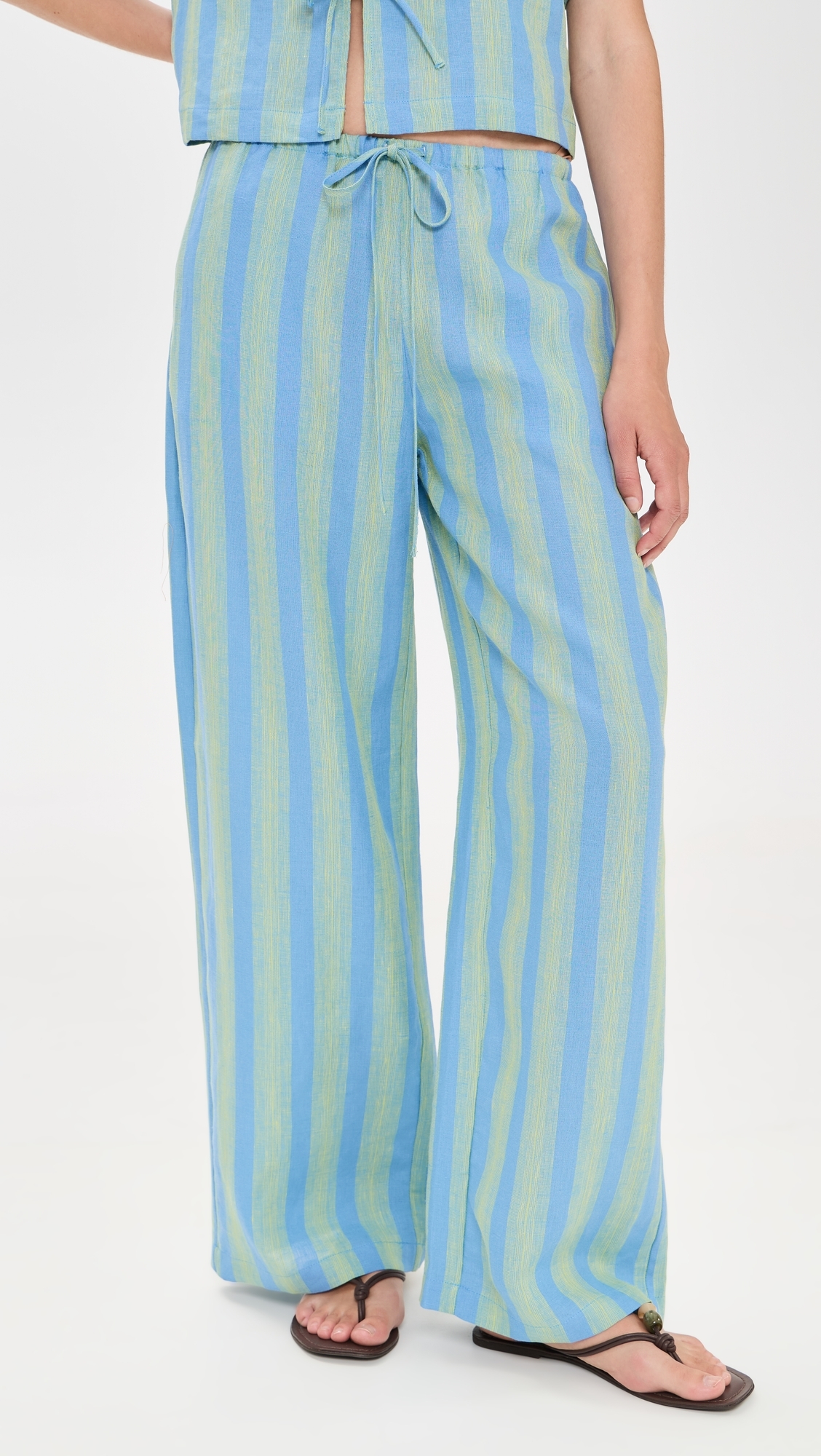 Mateo Linen Pants Seaport Stripe