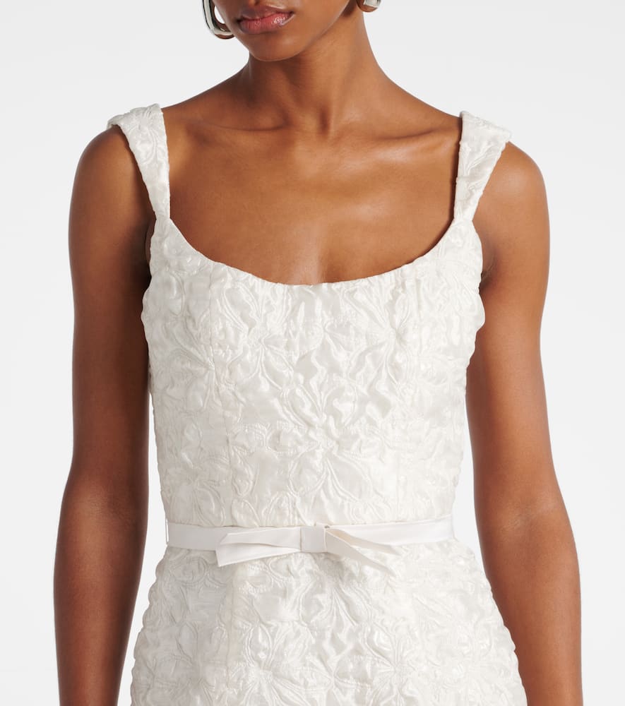 Markarian Robin floral jacquard gown