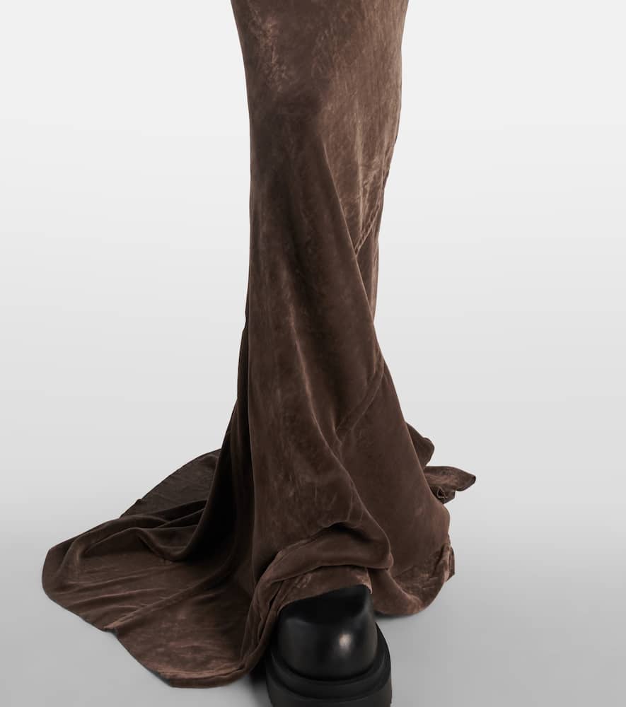 Coda velvet maxi skirt