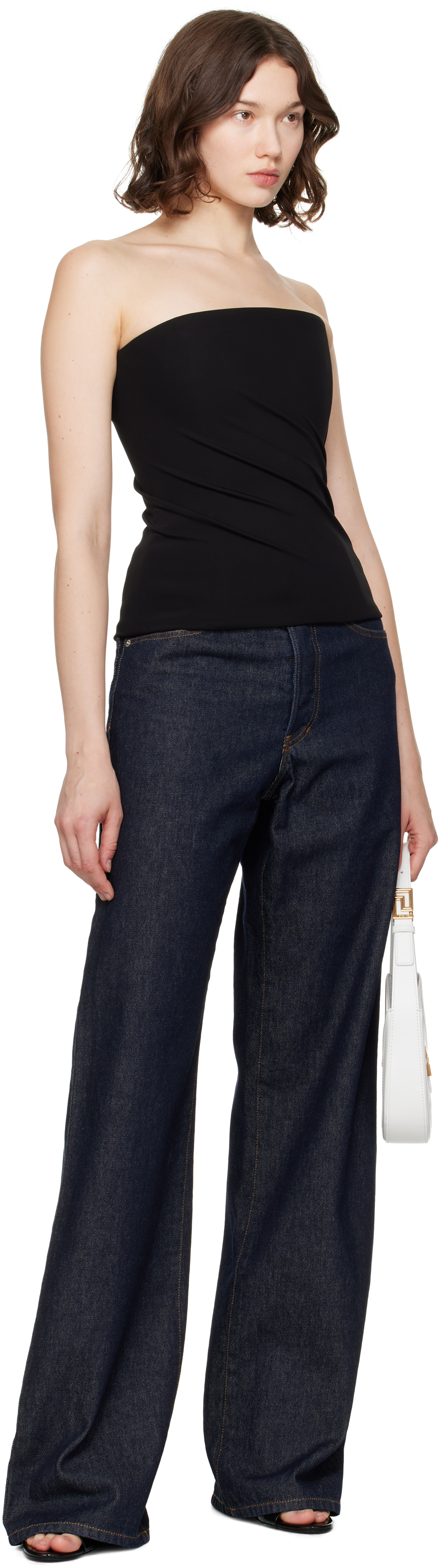 Black Bare Shoulders Top