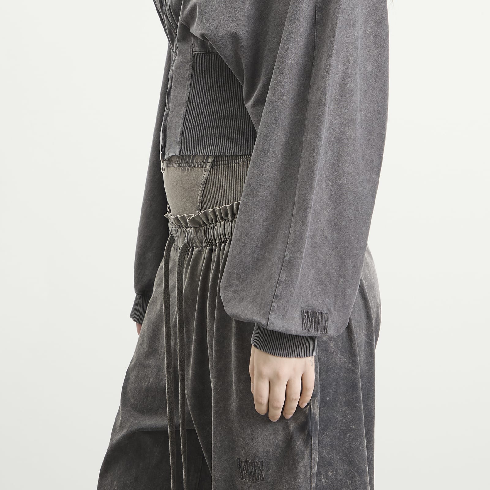 Women's Haze Zip-Up Washed Black