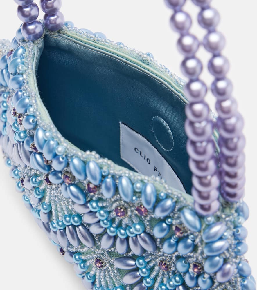 Scallop Mini embellished tote bag
