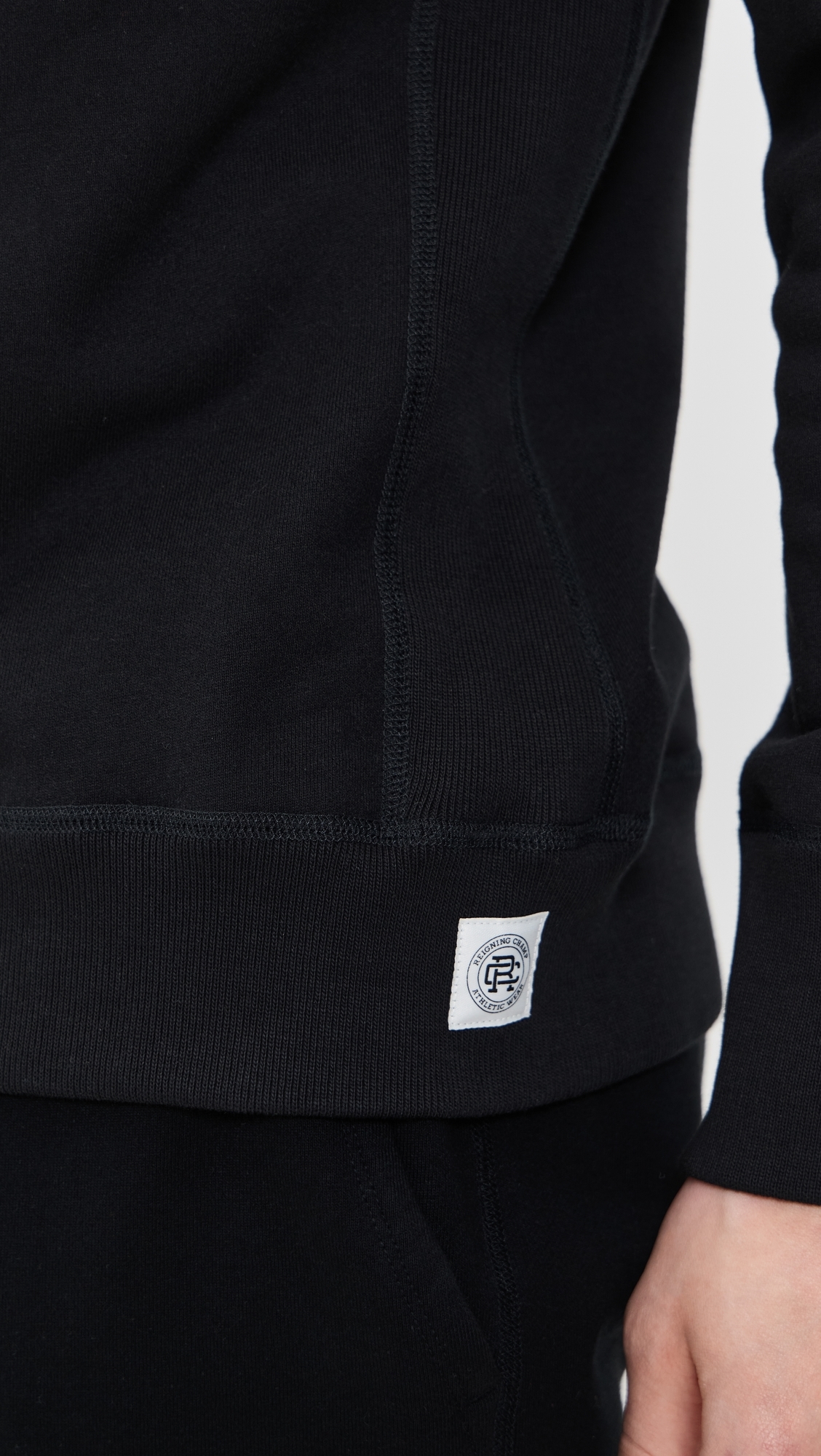 Reigning Champ Mid-Weight Terry Slim Crew Neck Black
