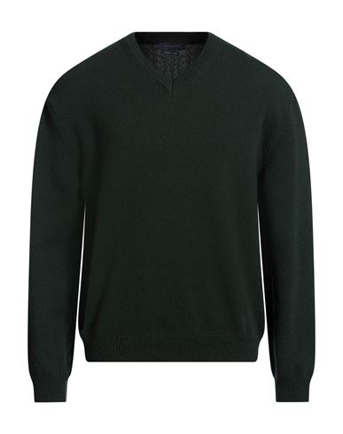 Man Sweater Dark green Size M Wool, Cashmere