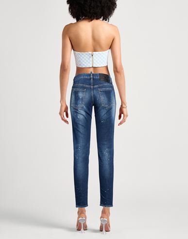 Woman Jeans Blue Size 2 Cotton, Elastane