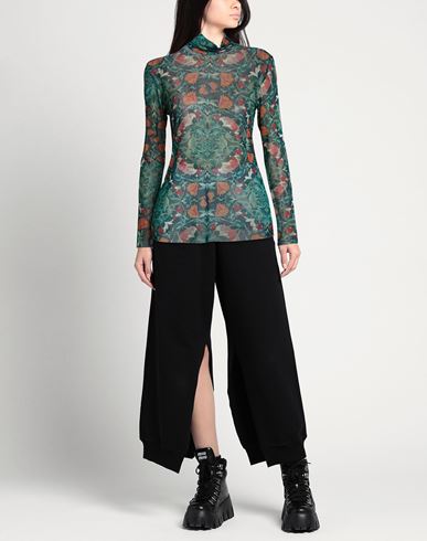 Woman Top Emerald green Size M Polyester, Elastane