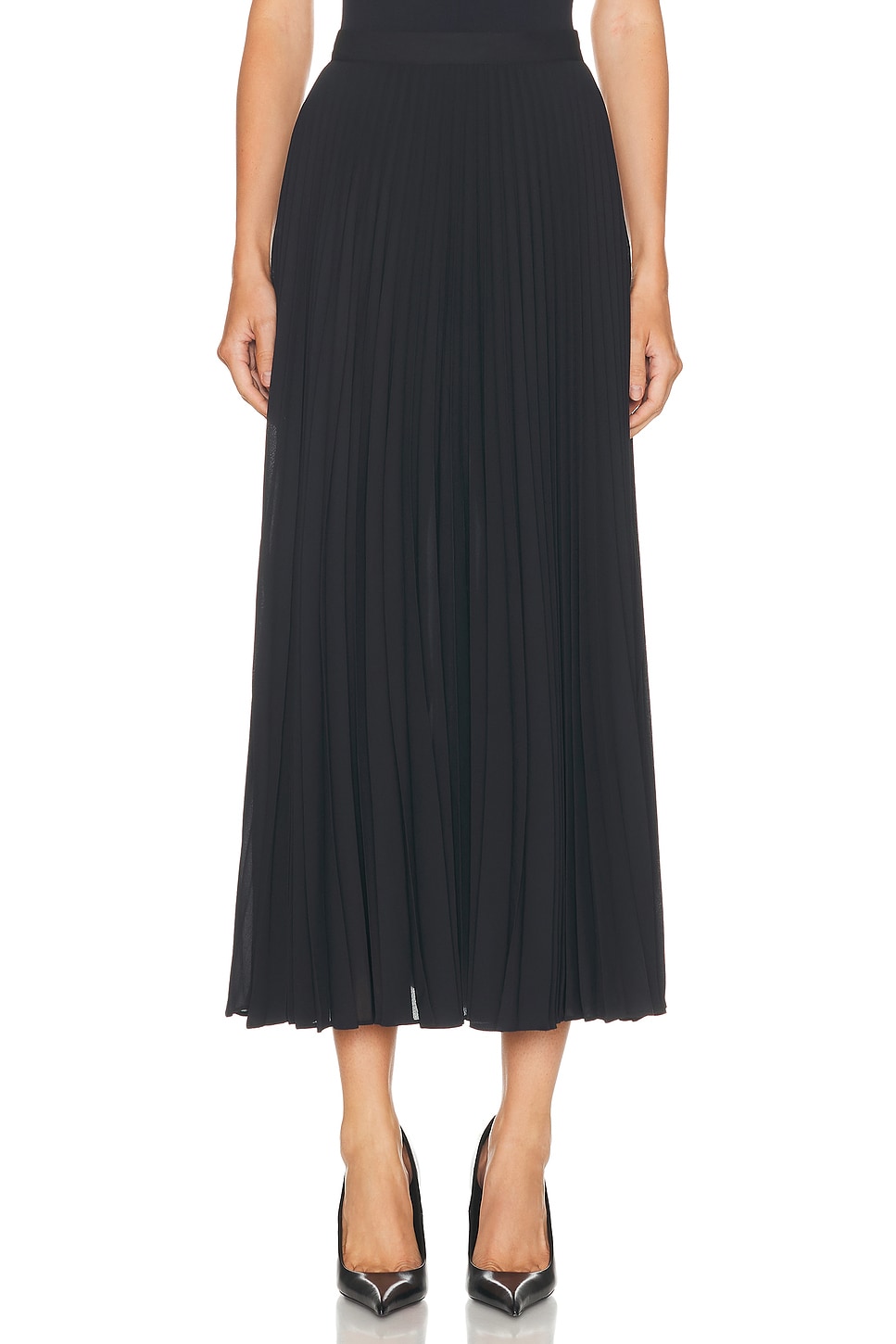 WARDROBE.NYC Pleated Skirt in Black - Black. L also in