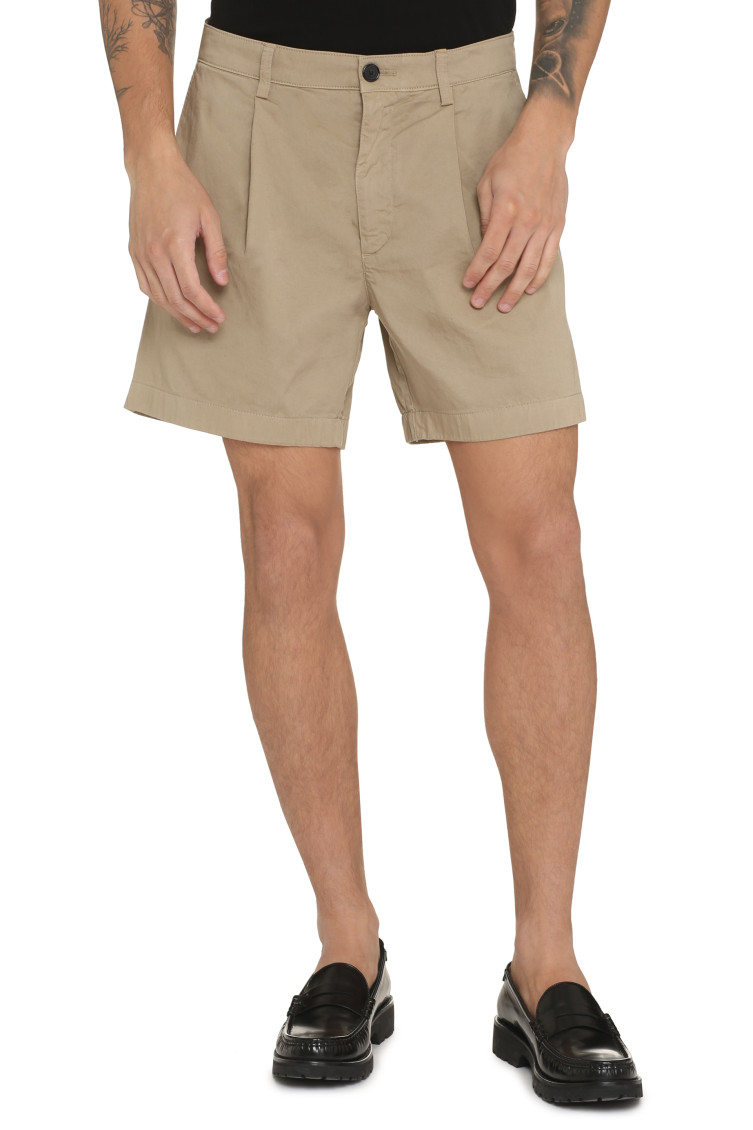 Light Beige Solid Shorts
