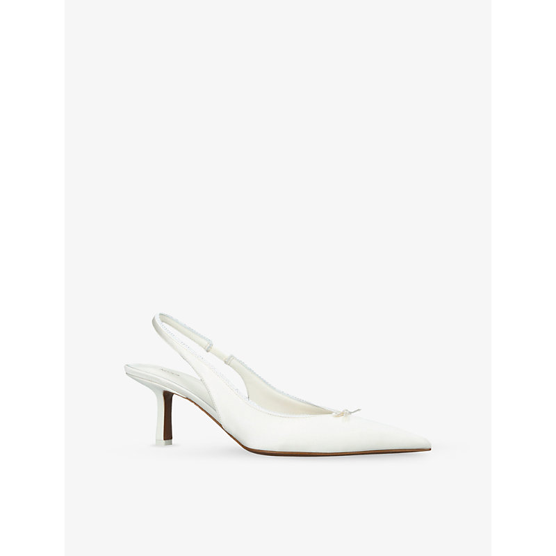 Womens Moriah Silk-Satin Slingbacks