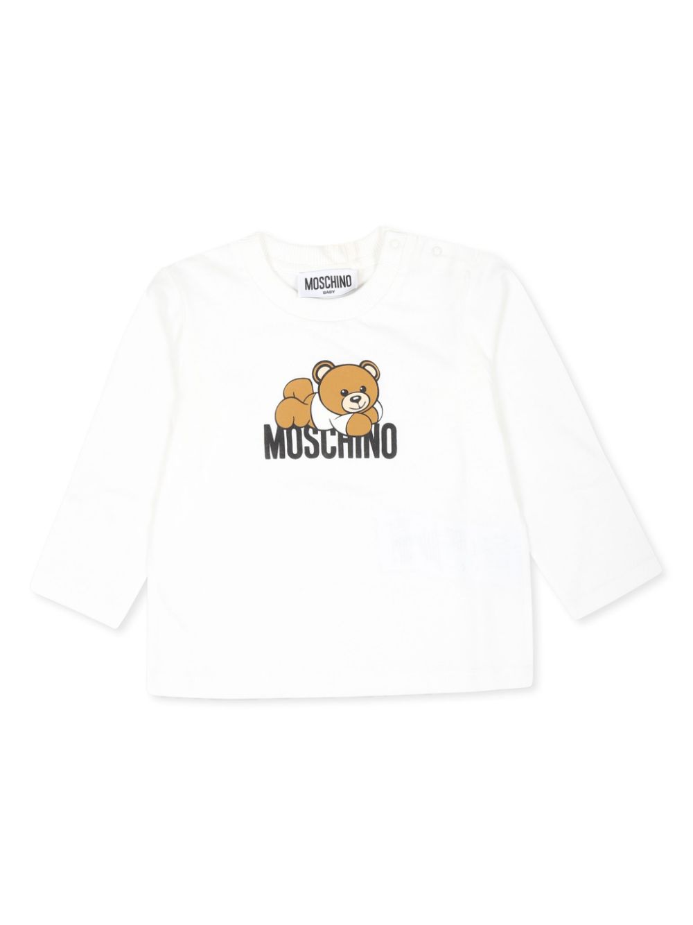 Logo-print long-sleeve T-shirt - White
