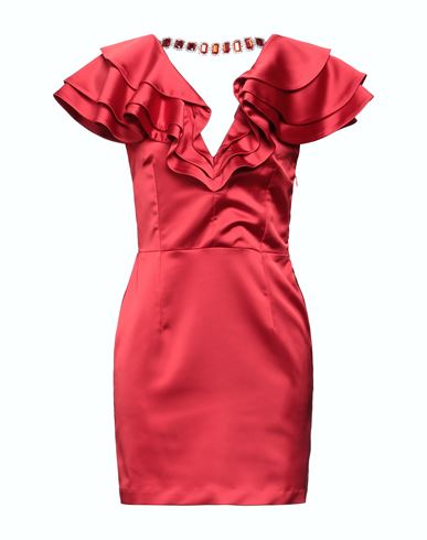 Woman Mini dress Red Size 2 Polyester, Elastane